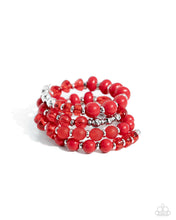 Load image into Gallery viewer, Colorful Charade - Red Paparazzi Accessories

