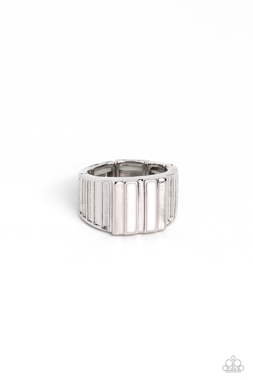 Rectangular Relic - White Paparazzi Accessories