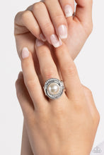 Load image into Gallery viewer, Folded Flair - White Paparazzi Accessories
