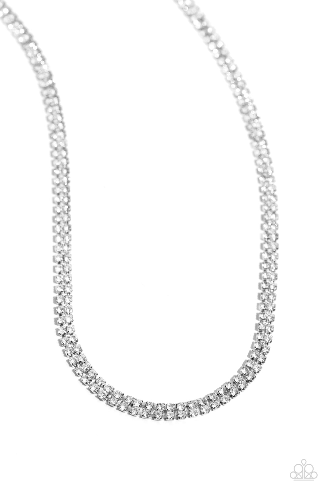 Dazzling Declaration - White Paparazzi Accessories