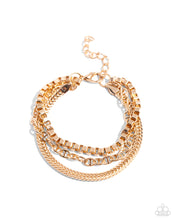 Load image into Gallery viewer, Chain Cabaret - Gold Paparazzi Accessories
