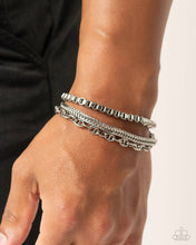 Load image into Gallery viewer, Chain Cabaret - Silver Paparazzi Accessories
