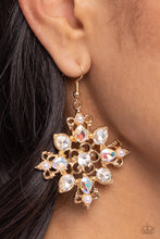 Load image into Gallery viewer, Fancy-Free Florals - Gold Paparazzi Accessories
