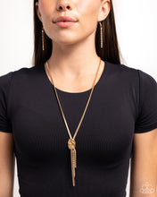Load image into Gallery viewer, Knotted Keeper - Gold Paparazzi Accessories
