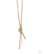 Load image into Gallery viewer, Knotted Keeper - Gold Paparazzi Accessories
