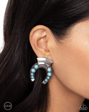 Load image into Gallery viewer, Harmonious Horseshoe - Blue Paparazzi Accessories
