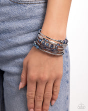 Load image into Gallery viewer, Sassy Stack - Blue Paparazzi Accessories
