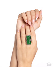 Load image into Gallery viewer, Scalloped Stone - Green Paparazzi Accessories
