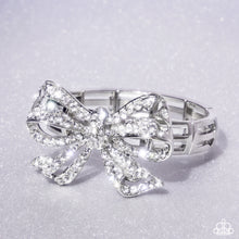Load image into Gallery viewer, Its All A-BOW-t Me - White Paparazzi Accessories
