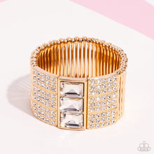 Load image into Gallery viewer, Dramatic Diva - Gold Paparazi Accessories
