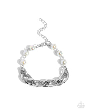 Load image into Gallery viewer, Pearl Pairing - Silver Paparazzi Accessories
