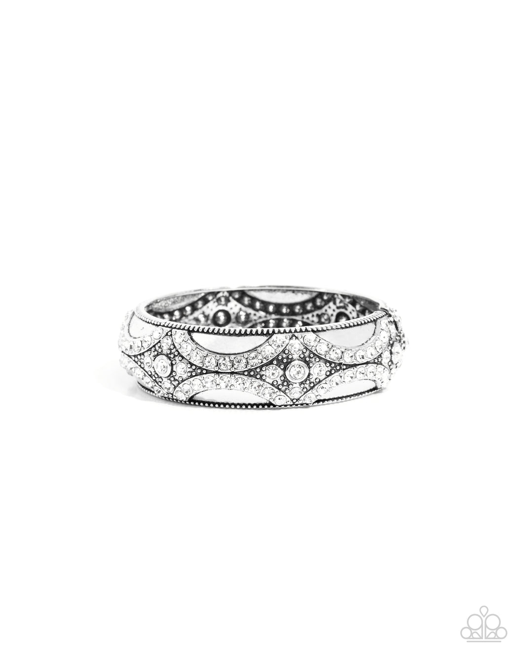 Draped in Decadence - White Paparazzi Accessories