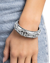 Load image into Gallery viewer, Draped in Decadence - White Paparazzi Accessories
