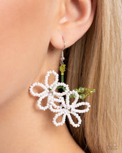 Load image into Gallery viewer, Beaded Blooms - White Paparazzi Accessories
