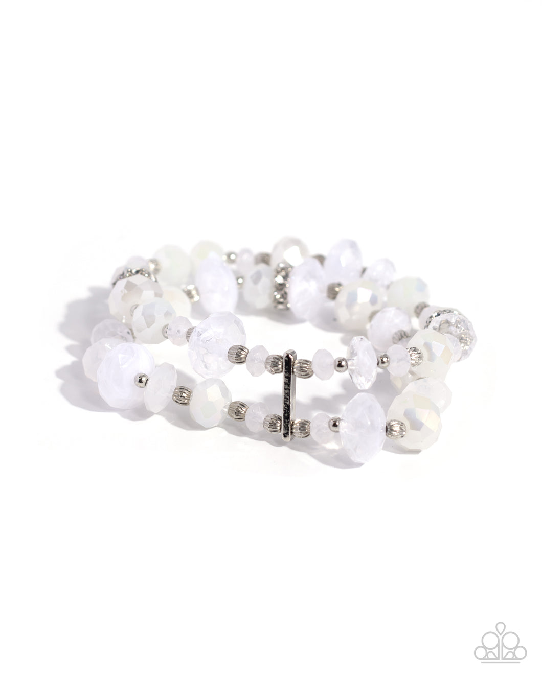 Faceted Fairy Tale - White Paparazzi Accessories