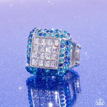Load image into Gallery viewer, Medium SQUARE - Blue Paparazzi Accessories
