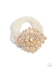 Load image into Gallery viewer, Flattering Floral - Gold Paparazzi Accessories
