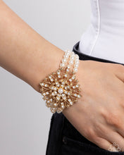 Load image into Gallery viewer, Flattering Floral - Gold Paparazzi Accessories
