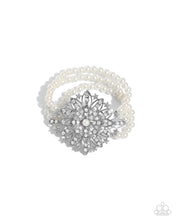 Load image into Gallery viewer, Flattering Florals - White Paparazzi Accessories
