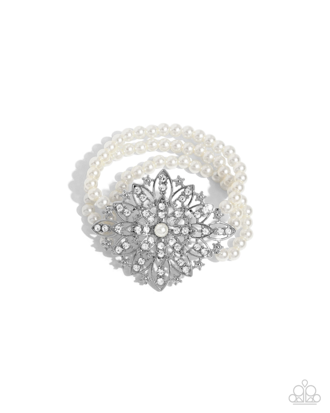 Flattering Florals - White Paparazzi Accessories
