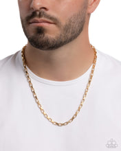 Load image into Gallery viewer, Smoldering Squares - Gold Paparazzi Accessories
