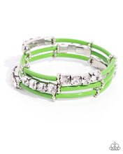 Load image into Gallery viewer, Certainly Coiled - Green Paparazzi Accessories
