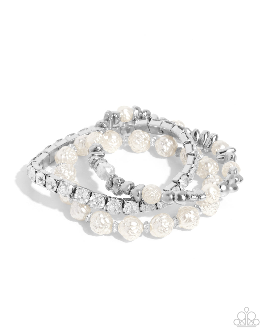 Fair Florals - White Paparazzi Accessories