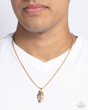 Load image into Gallery viewer, Wolf Warrior - Gold Paparazzi Accessories
