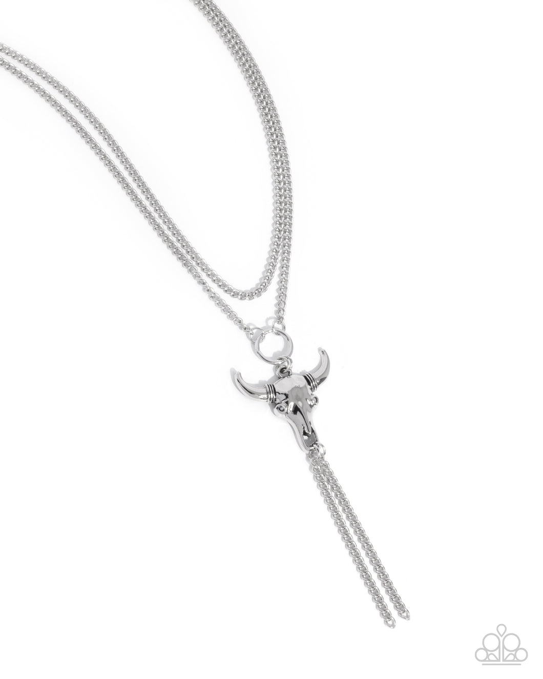 Layered Longhorn - Silver Paparazzi Accessories