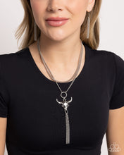 Load image into Gallery viewer, Layered Longhorn - Silver Paparazzi Accessories

