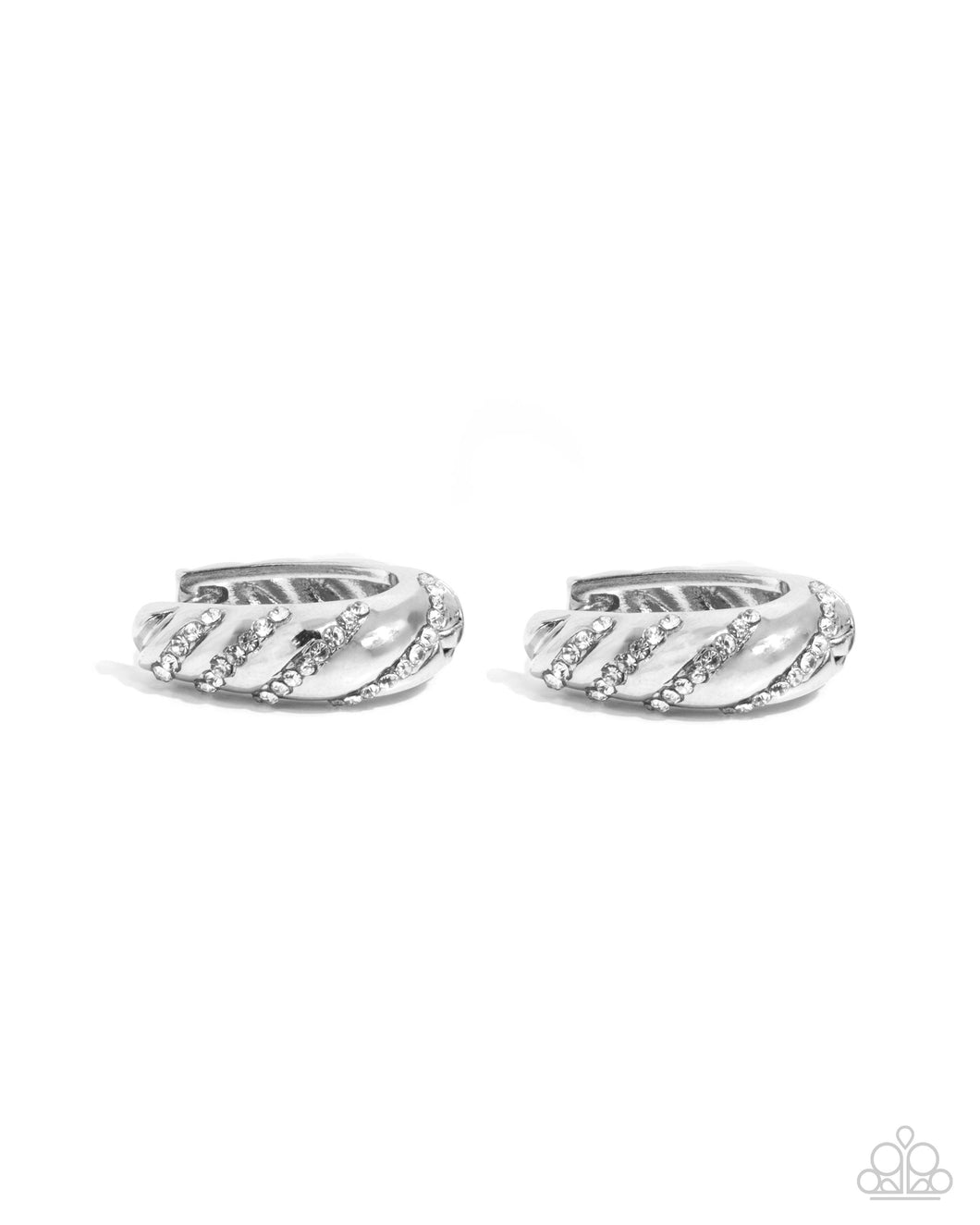 Paved in Glitz - White Paparazzi Accessories