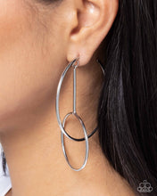Load image into Gallery viewer, Dreaming of Hoops - Silver Paparazzi Accessories
