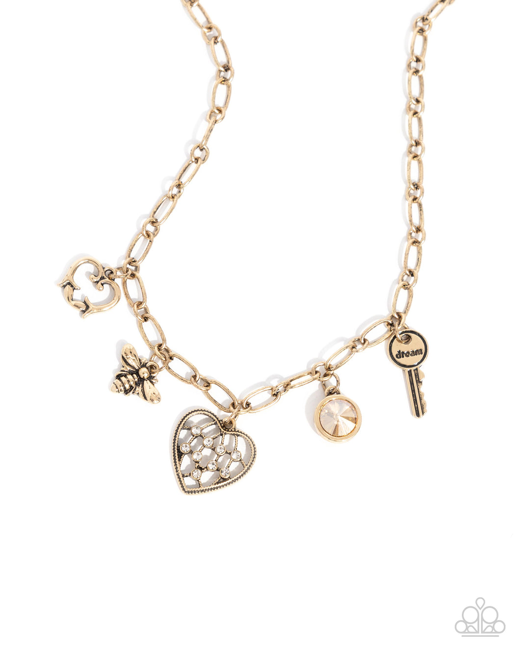 Reminiscent Reveal - Gold Paparazzi Accessories