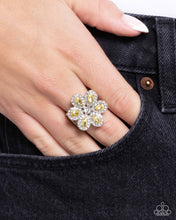 Load image into Gallery viewer, Petaled Promenade - Yellow Paparazzi Accessories
