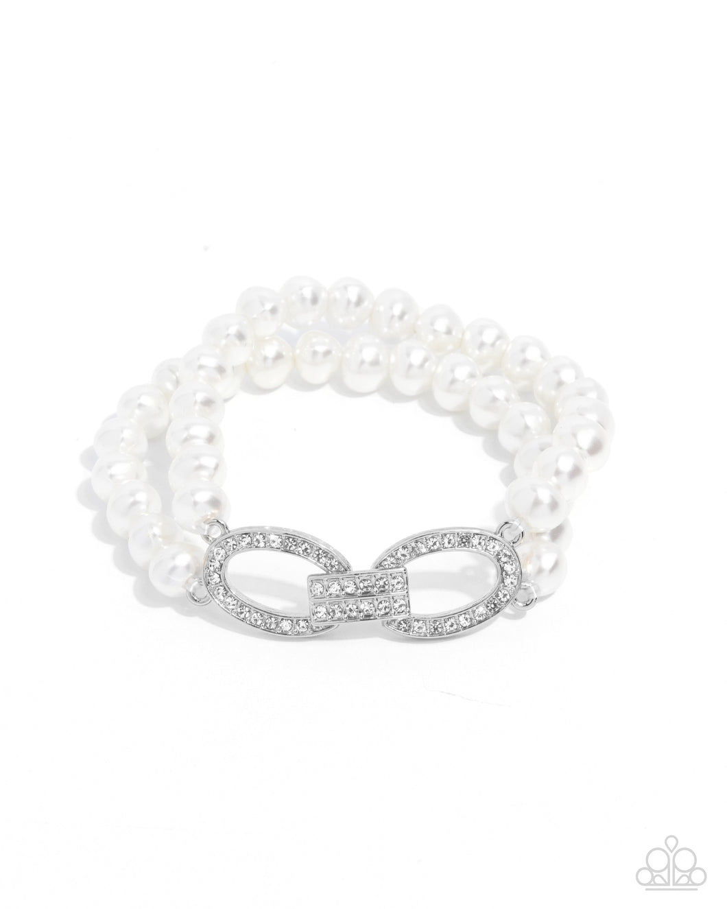 Fancy-Free Fanfare - White Paparazzi Accessories