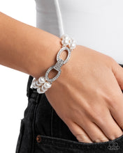 Load image into Gallery viewer, Fancy-Free Fanfare - White Paparazzi Accessories
