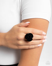 Load image into Gallery viewer, Relaxed Rosette - Black Paparazzi Accessories
