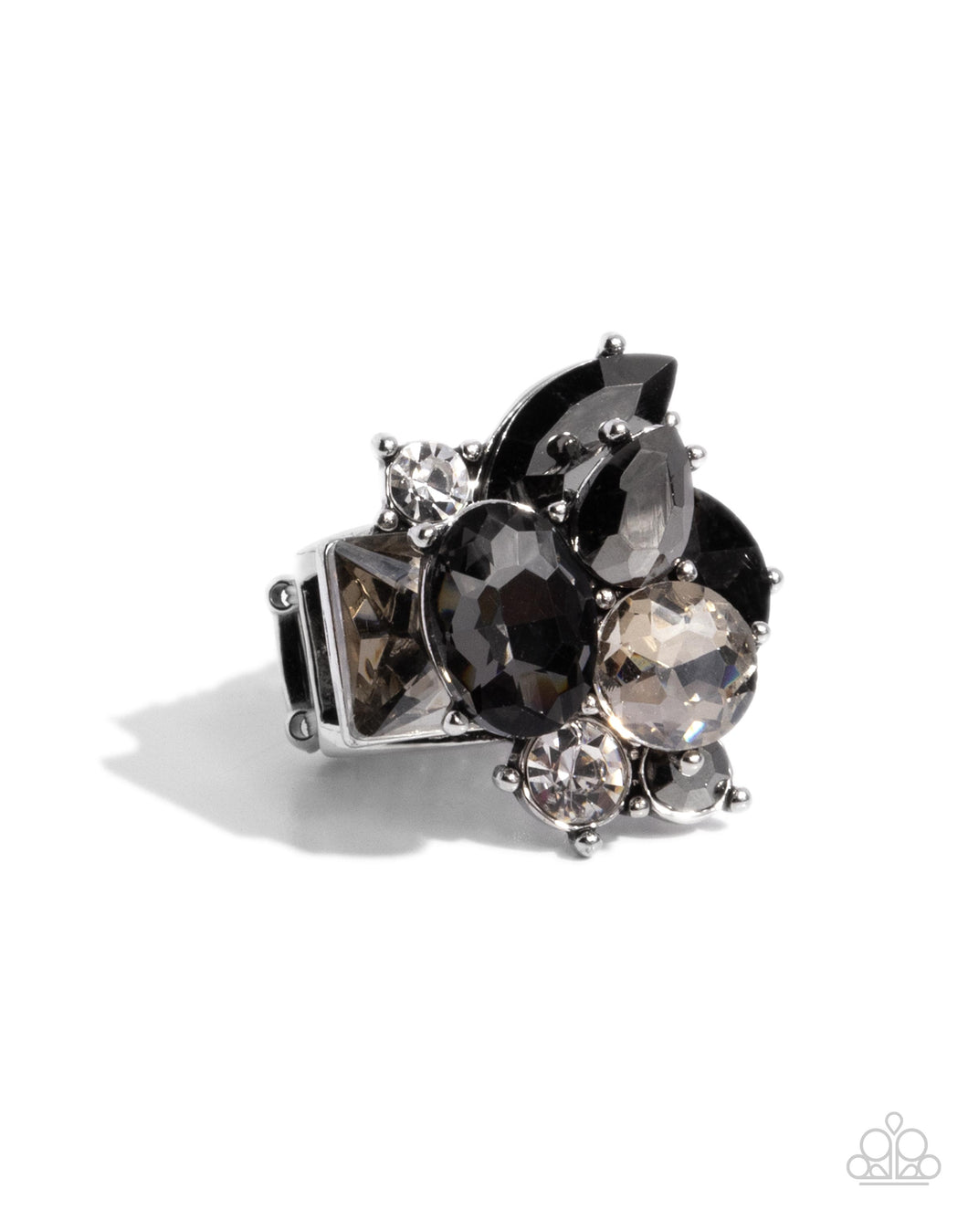 Capricious Cluster - Silver Paparazzi Accessories