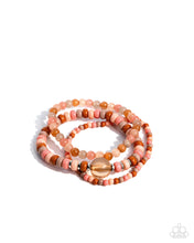 Load image into Gallery viewer, Seed Bead Stack - Orange Paparazzi Accessories
