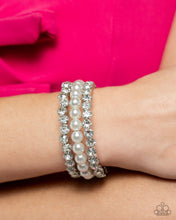 Load image into Gallery viewer, Grandiose Glitz - White Paparazzi Accessories
