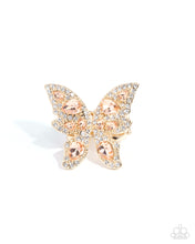 Load image into Gallery viewer, Fluttering Feeling - Gold Paparazzi Accessories
