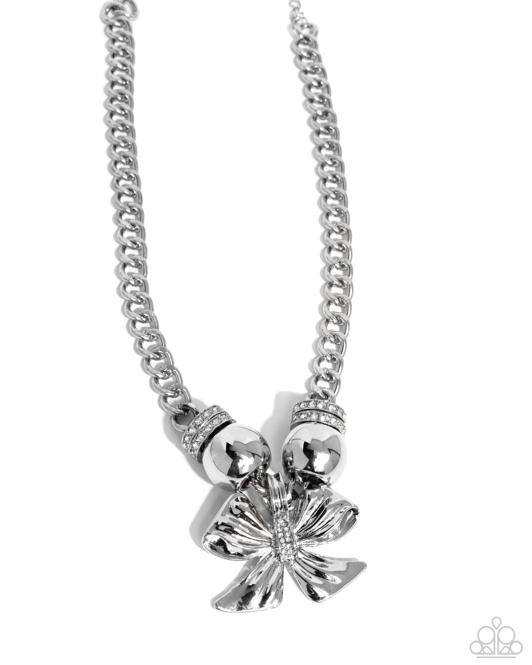 Big Deal Bow - White Paparazzi Accessories