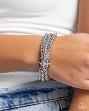 Load image into Gallery viewer, Faceted Facade - Silver Paparazzi Accessories
