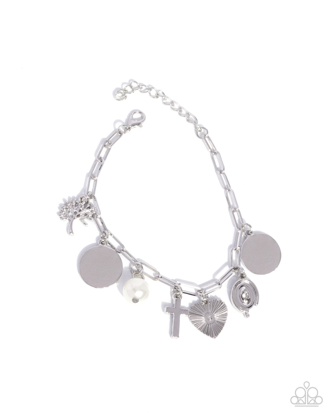 Charm Commitment - White Paparazzi Accessories