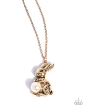 Load image into Gallery viewer, Easter Bunny - Gold Paparazzi Accessories
