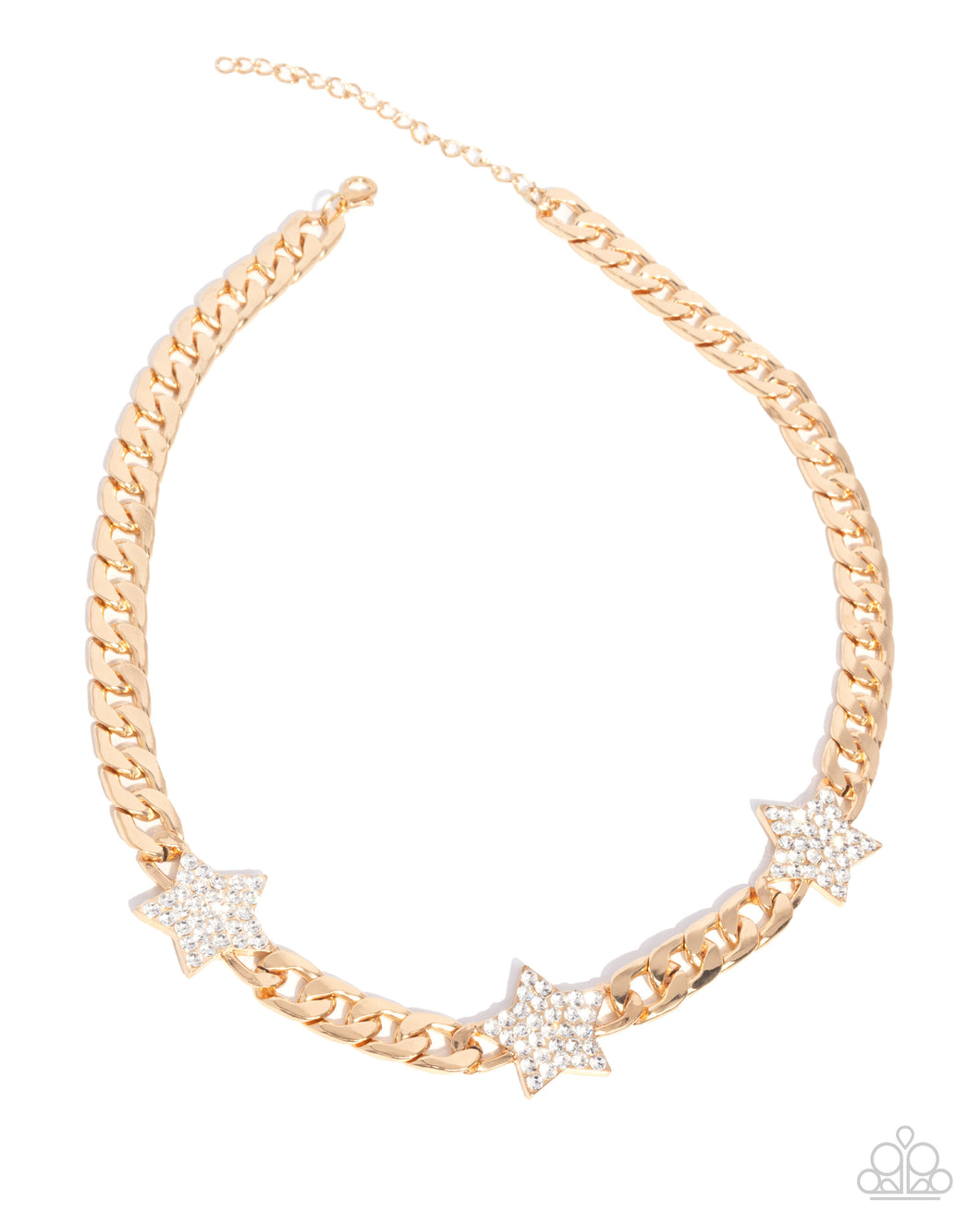 Uncle Sam Stars - Gold Paparazzi Accessories