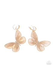 Load image into Gallery viewer, Fluttering Folk - Gold Paparazzi Accessories
