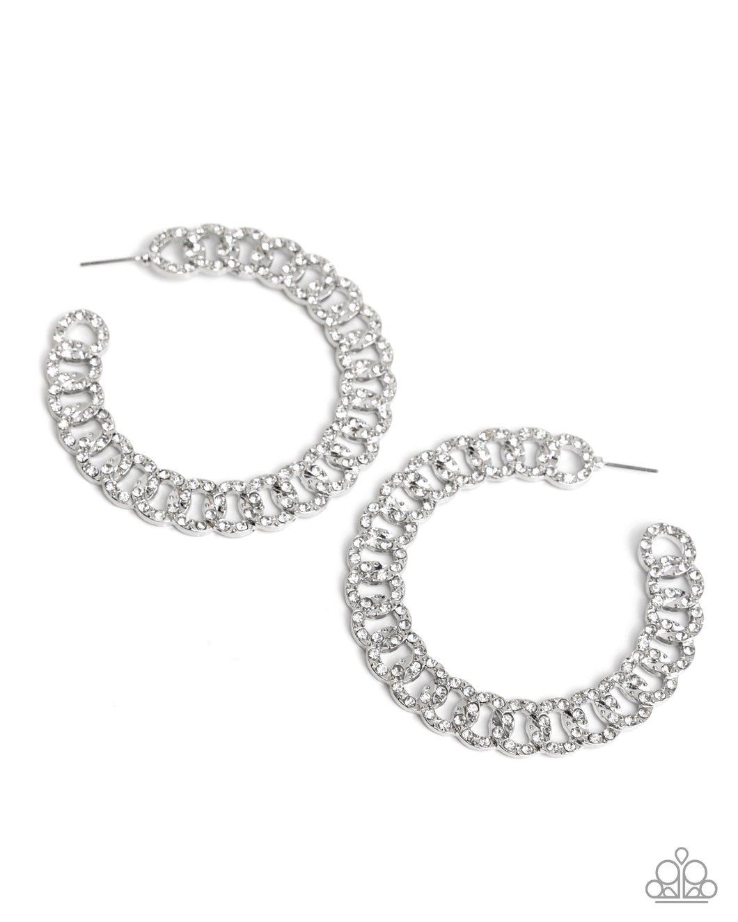Interlocked Icing - White Paparazzi Accessories