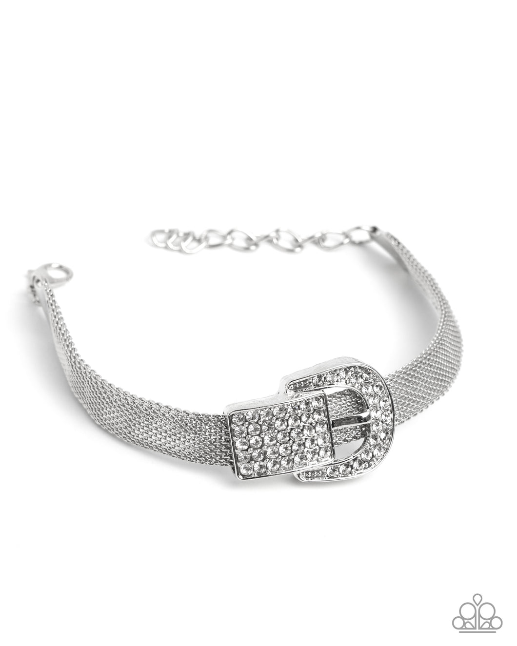 Boldly Buckled - White Paparazzi Accessories