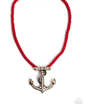 Load image into Gallery viewer, Anchored Allure - Red Paparazzi Accessories
